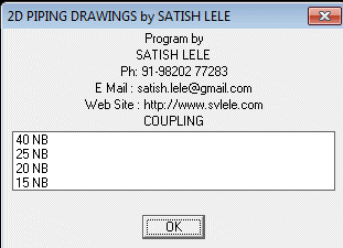 Select size of Coupling