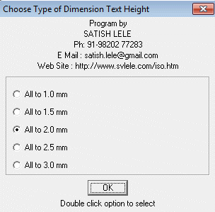 Dimension Text Height