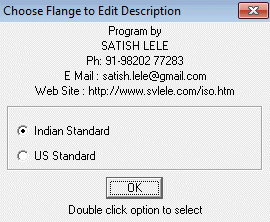 Edit Description of Flanges