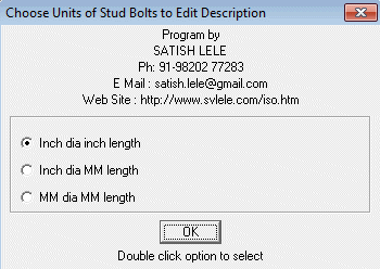 Edit Description of stud bolts