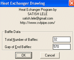 Total Number of Baffles and End Gap