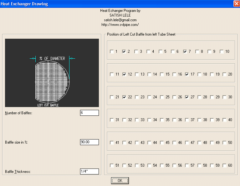 Number and Locations of Baffles