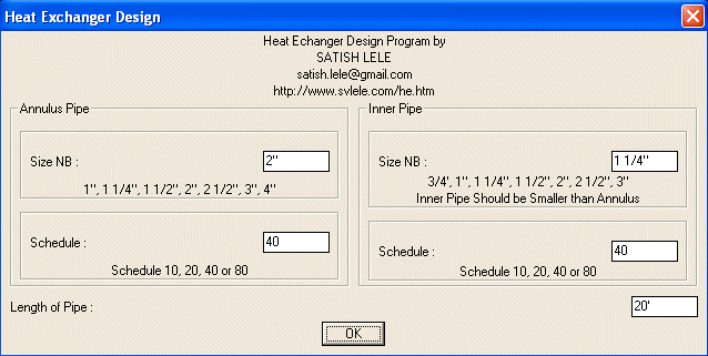 Pipe Sizes