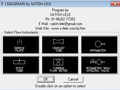 Dialog Box to insert Flow Instruments