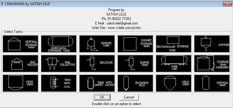 Dialog Box to insert Tanks