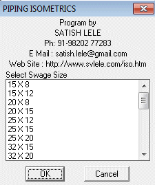 Swage Pipe Size